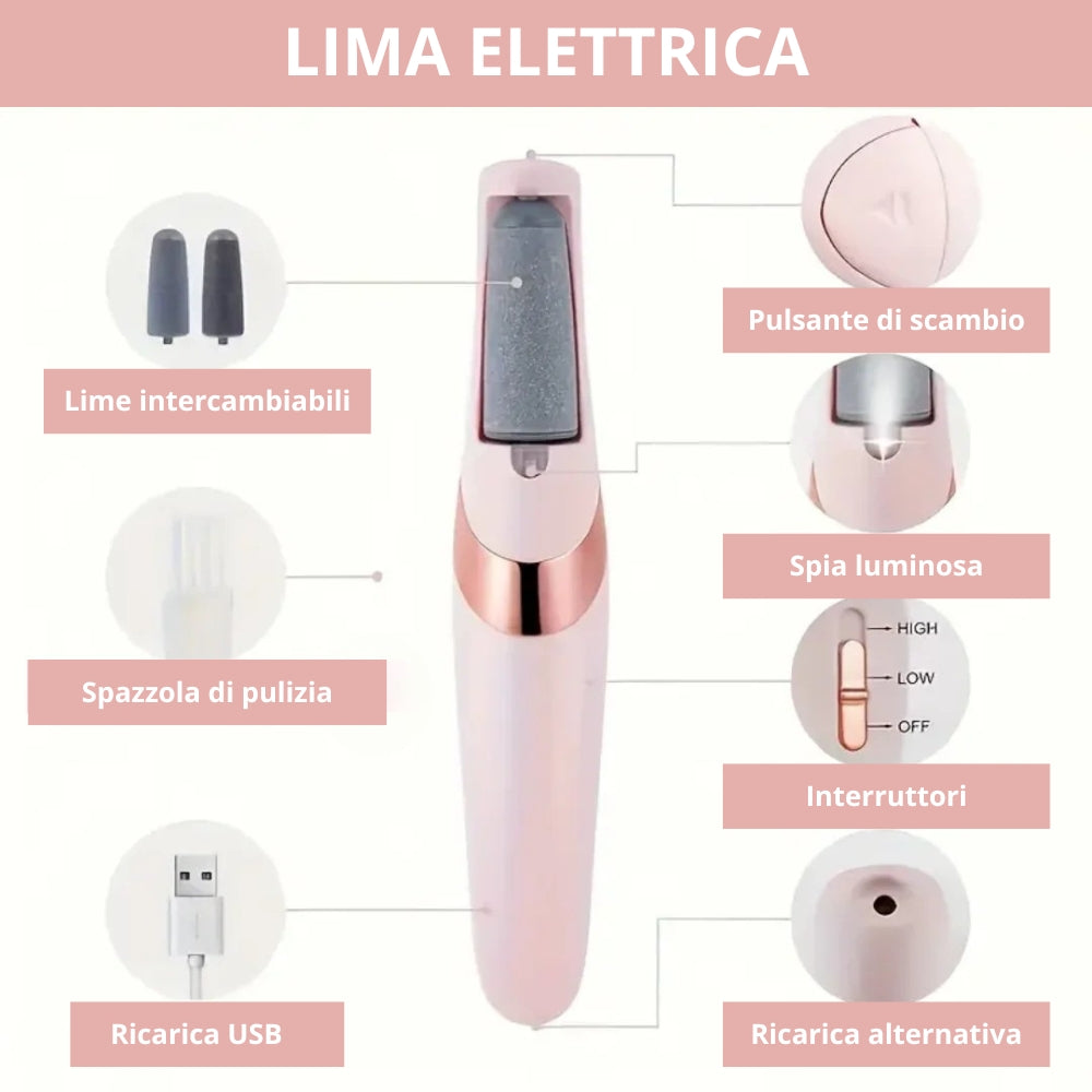 Lima Elettrica per la Rimozione dei Calli
