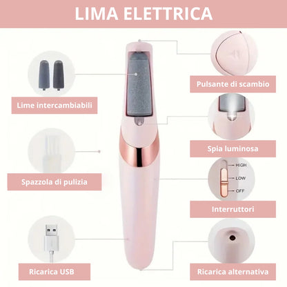 Lima Elettrica per la Rimozione dei Calli